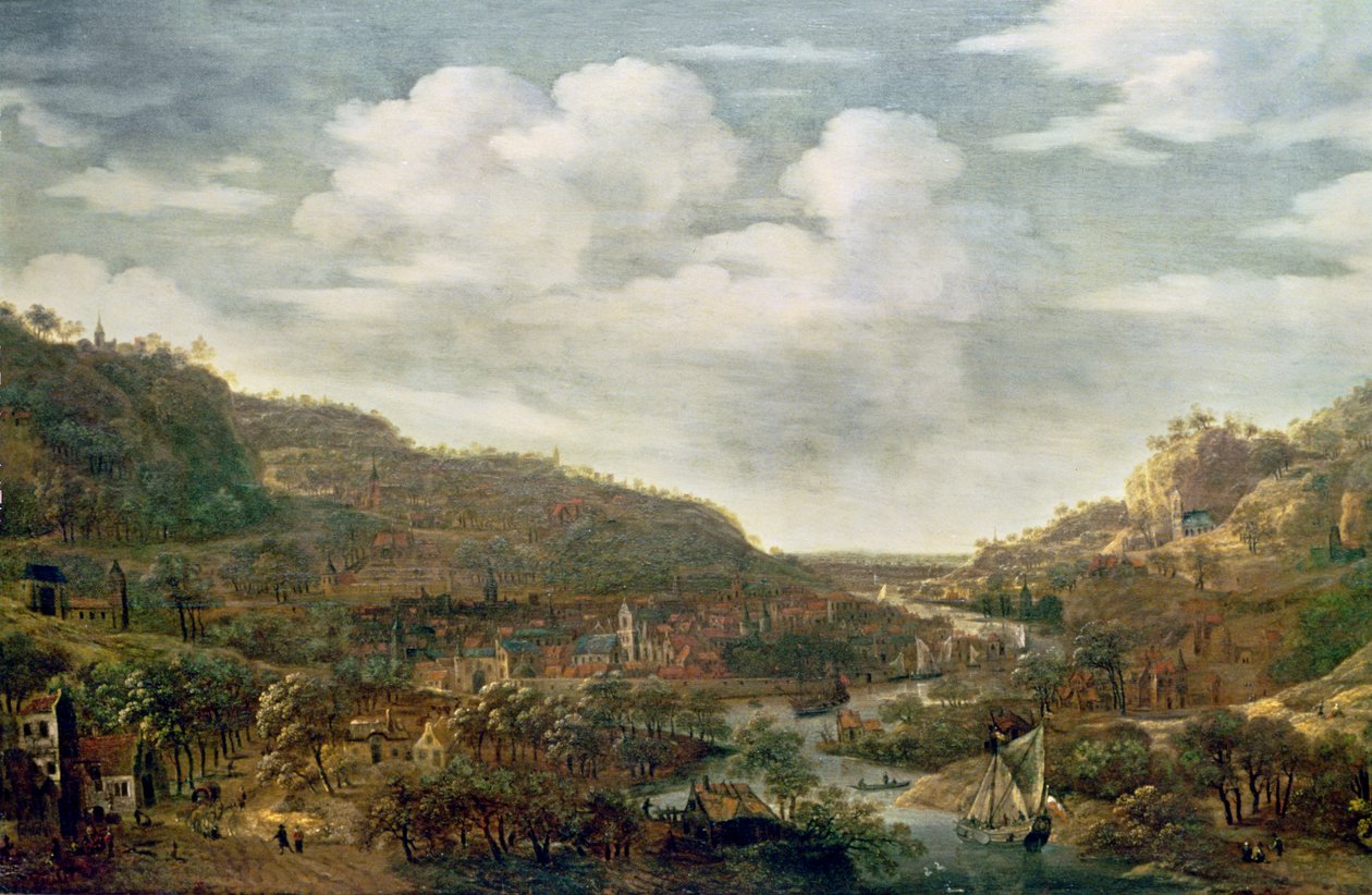 Rhinland View, 1600-tallet av Herman the Younger Saftleven