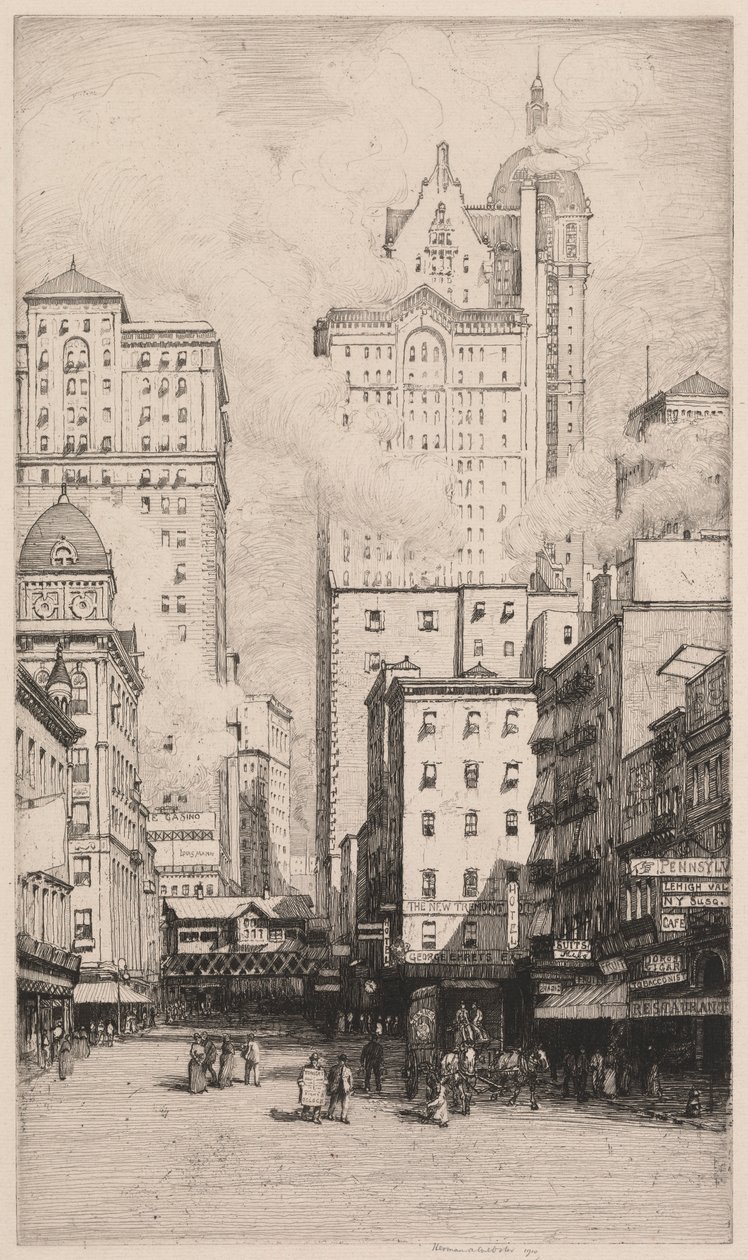 Cortland Street, New York av Herman Armour Webster
