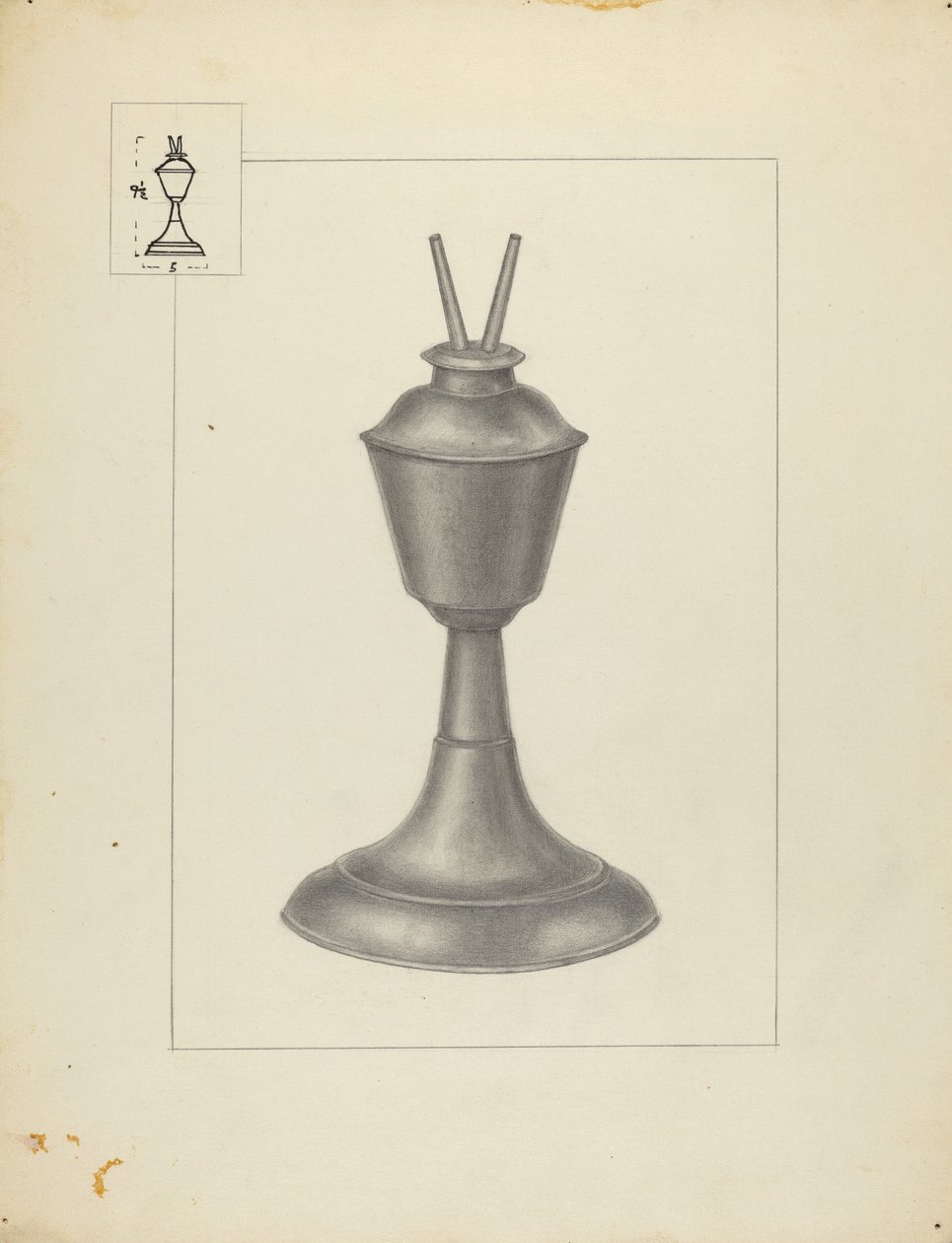 Kamphen lampe av Herman Bader