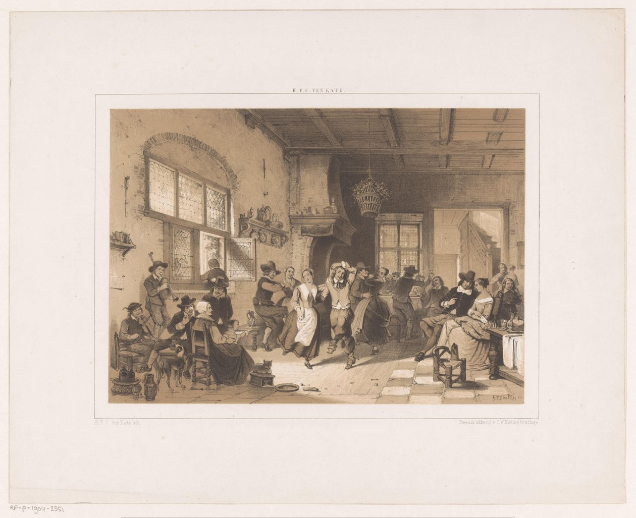 Dansekompani på et vertshus av Herman Frederik Carel ten Kate