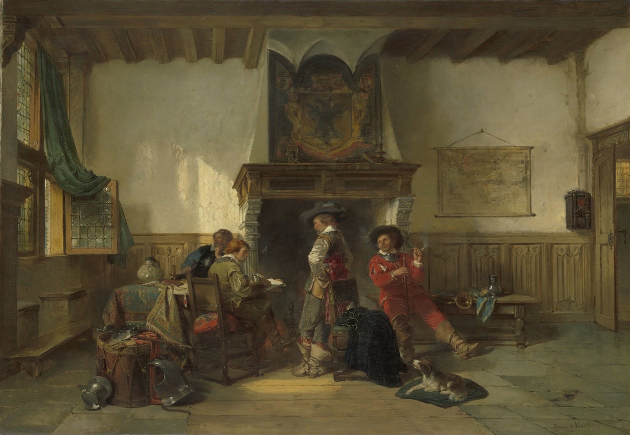 Soldater i et vaktrom av Herman Frederik Carel ten Kate