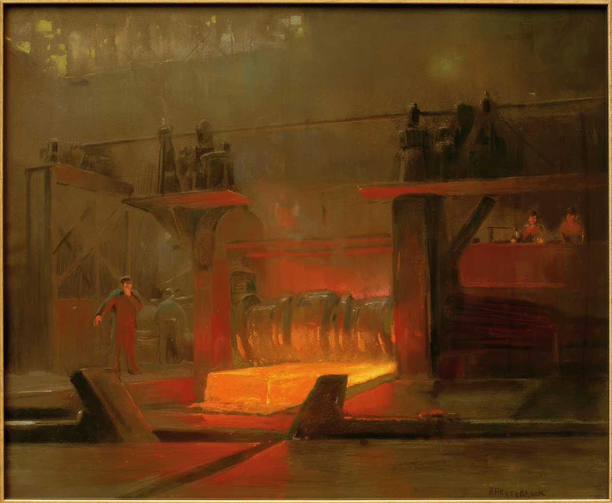 Arbeidere i valseverket av Herman Heijenbrock