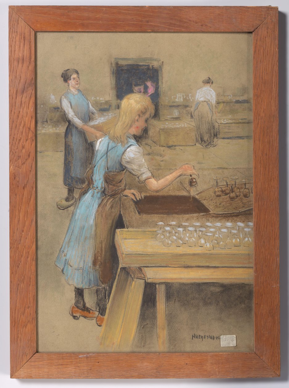 Dyppe glass i et asfaltbad av Herman Heijenbrock