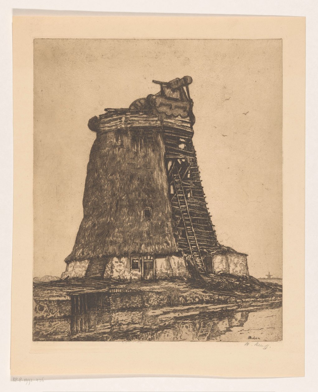Molen (tittel på objekt) av Herman Heuff (signed by artist)