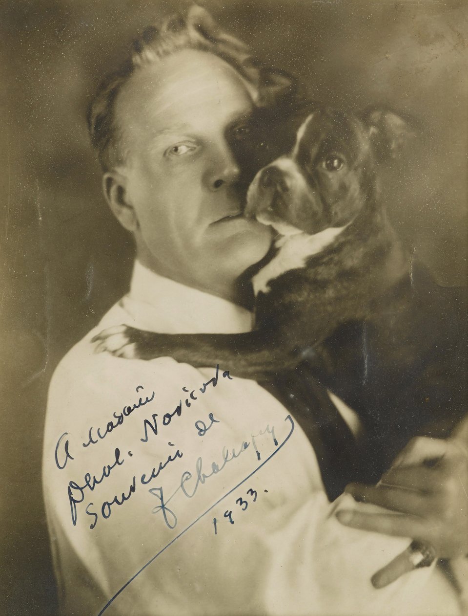 Portrett av sangeren Feodor Ivanovich Chaliapin 1873-1938, ca. 1930. av Herman Mishkin