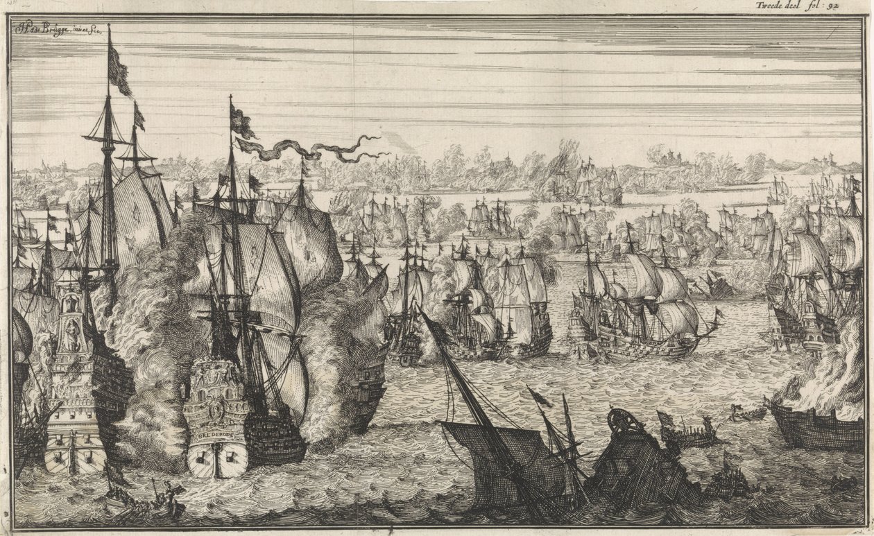 Slaget ved Duins, 1639 av Herman Padtbrugge