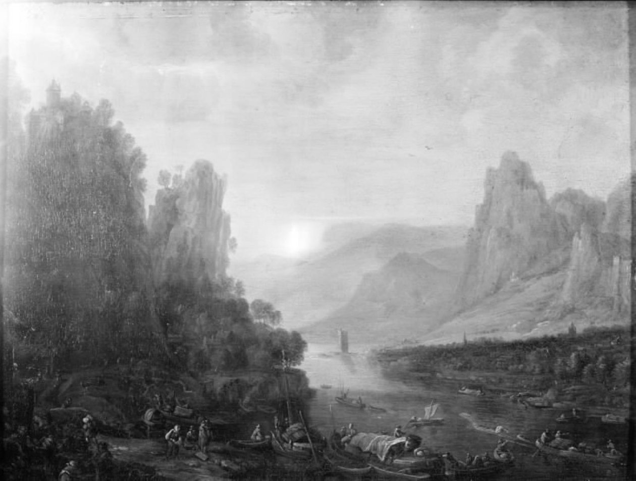 Rhinenlandskap ved Bingen av Herman Saftleven