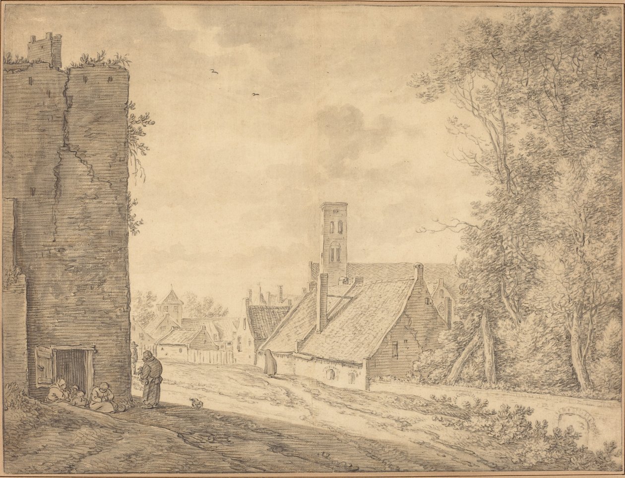 Landsbylandskap av Herman Saftleven