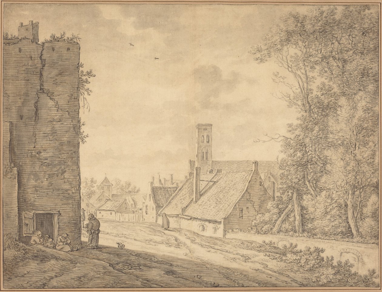 Landsbylandskap av Herman Saftleven