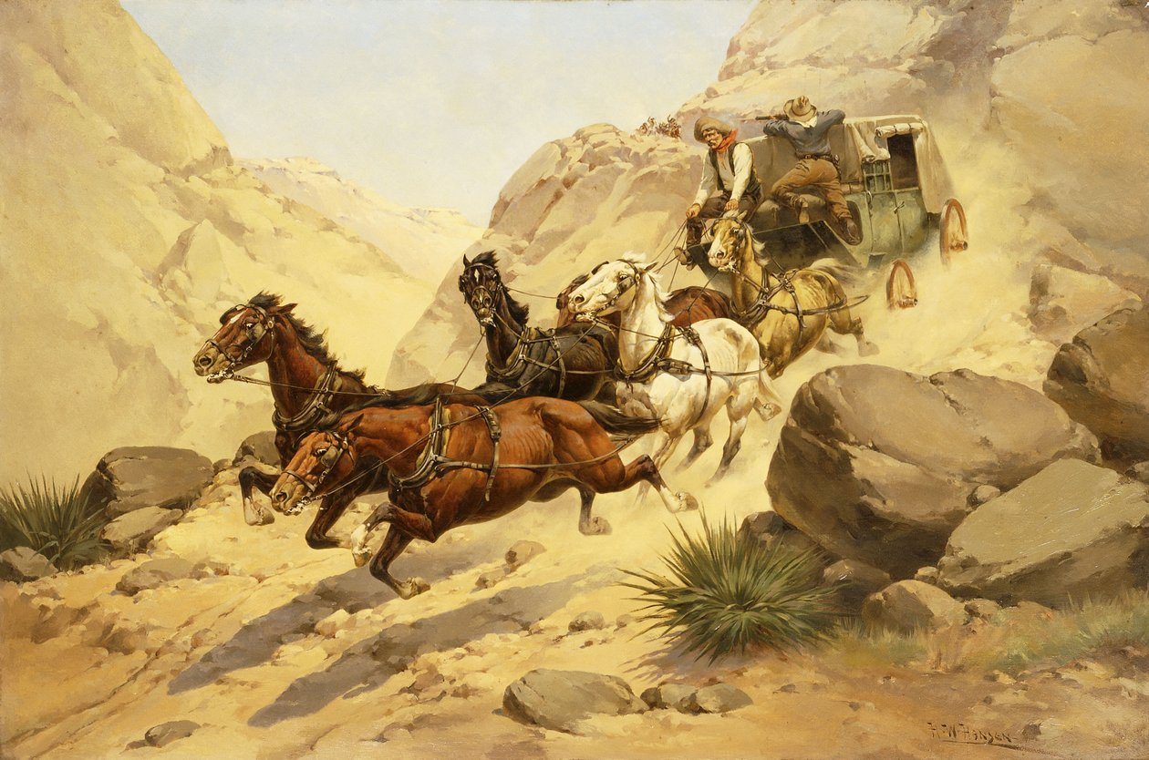 Angrep på diligensen, av Herman Wendleborg Hansen