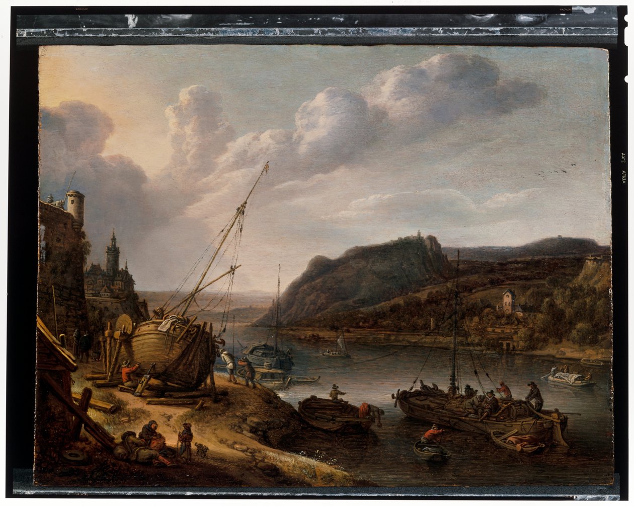 Et elvelandskap av Herman the Younger Saftleven