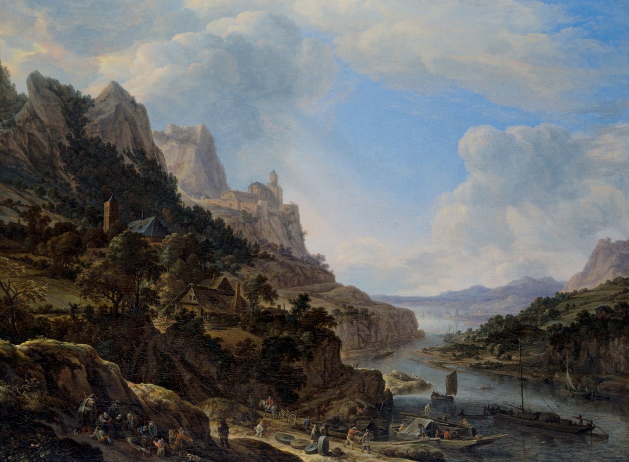Landskap med elven Rhinen av Herman the Younger Saftleven