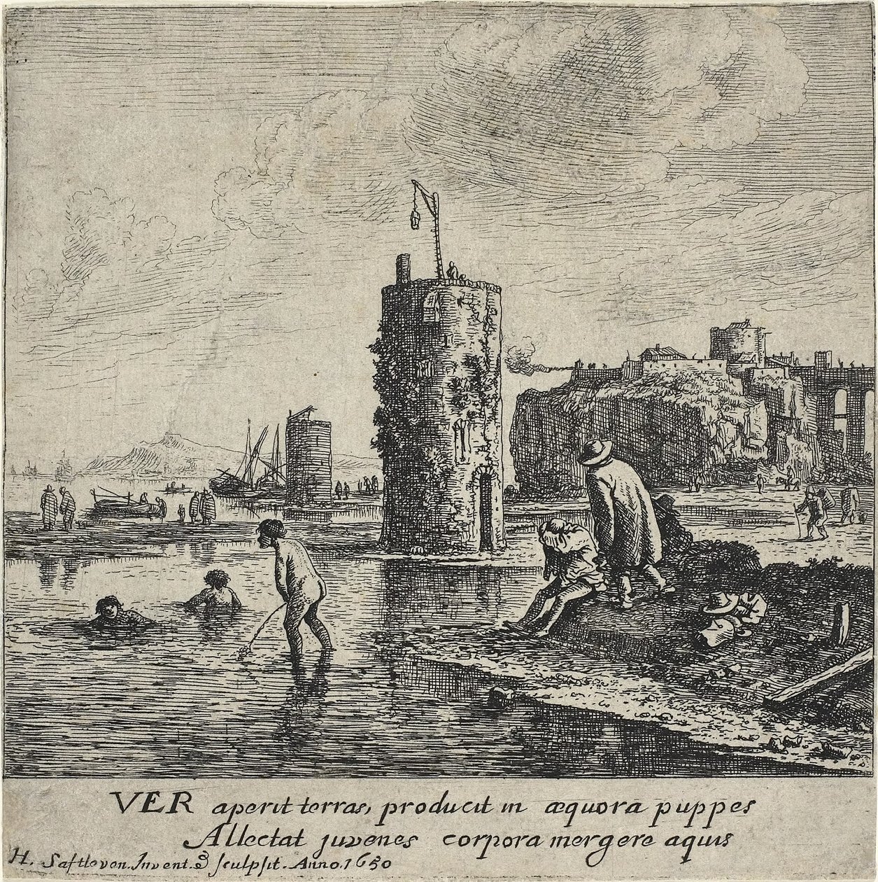Våren, 1650 av Herman the Younger Saftleven