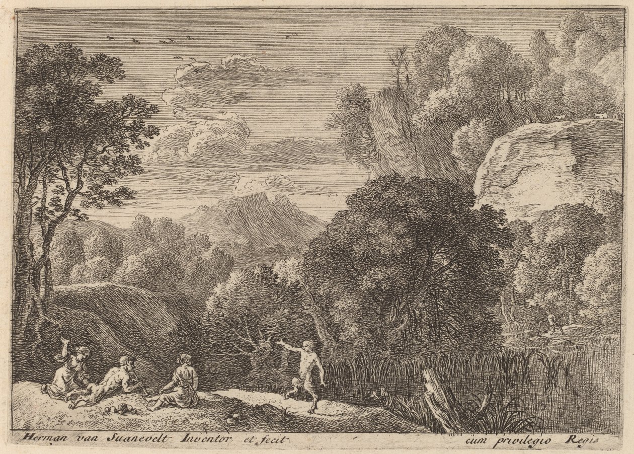 En dansende satyr av Herman van Swanevelt