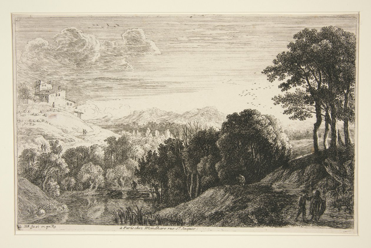 Landskap med solnedgang, fra serien Hill Landscapes av Herman van Swanevelt