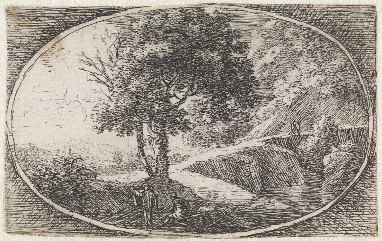 Landskap (nr. 11 fra serien: Variae campestrum fantasiae) av Herman van Swanevelt