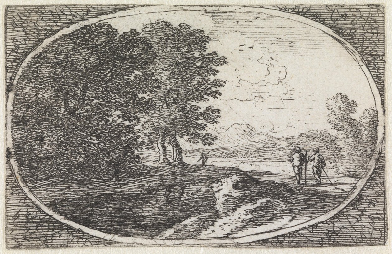 Landskap (nr. 20 fra serien: variae campestrum fantasiae) av Herman van Swanevelt