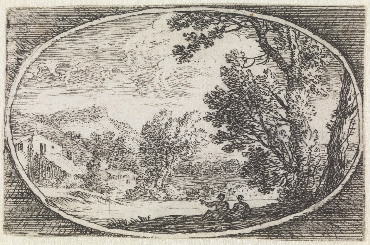 Landskap (nr. 21 fra serien: Variae Campestrum Fantasiae) av Herman van Swanevelt