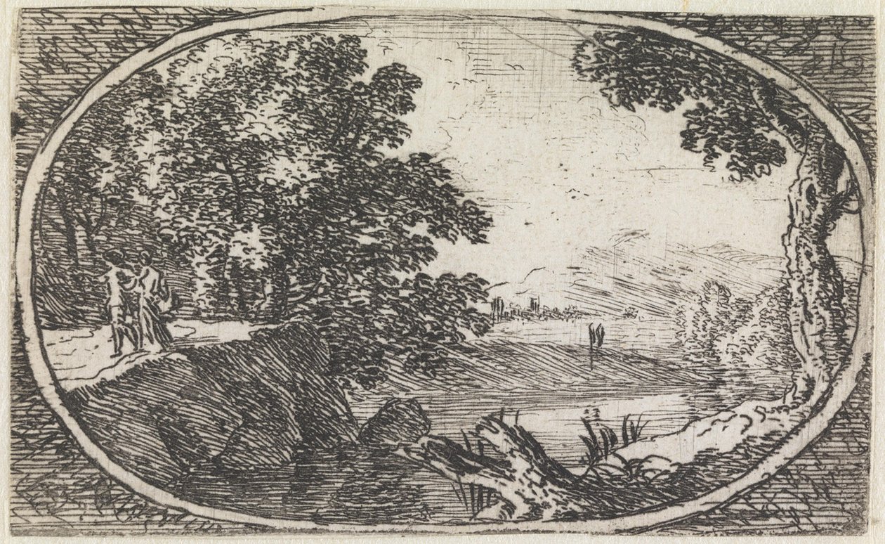 Landskap (nr. 24 fra serien: Variae campestrum fantasiae) av Herman van Swanevelt