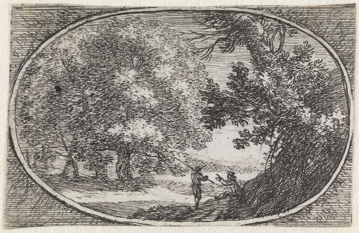 Landskap (nr. 2 fra serien: Variae campestrum fantasiae) av Herman van Swanevelt