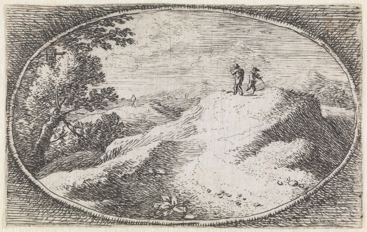 Landskap (nr. 3 fra serien: Varietates campestrium phantasiarum) av Herman van Swanevelt