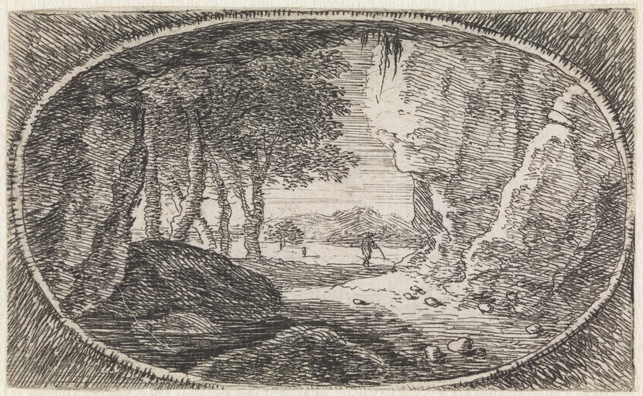 Landskap (nr. 8 fra serien: Variae campestrum fantasiae) av Herman van Swanevelt
