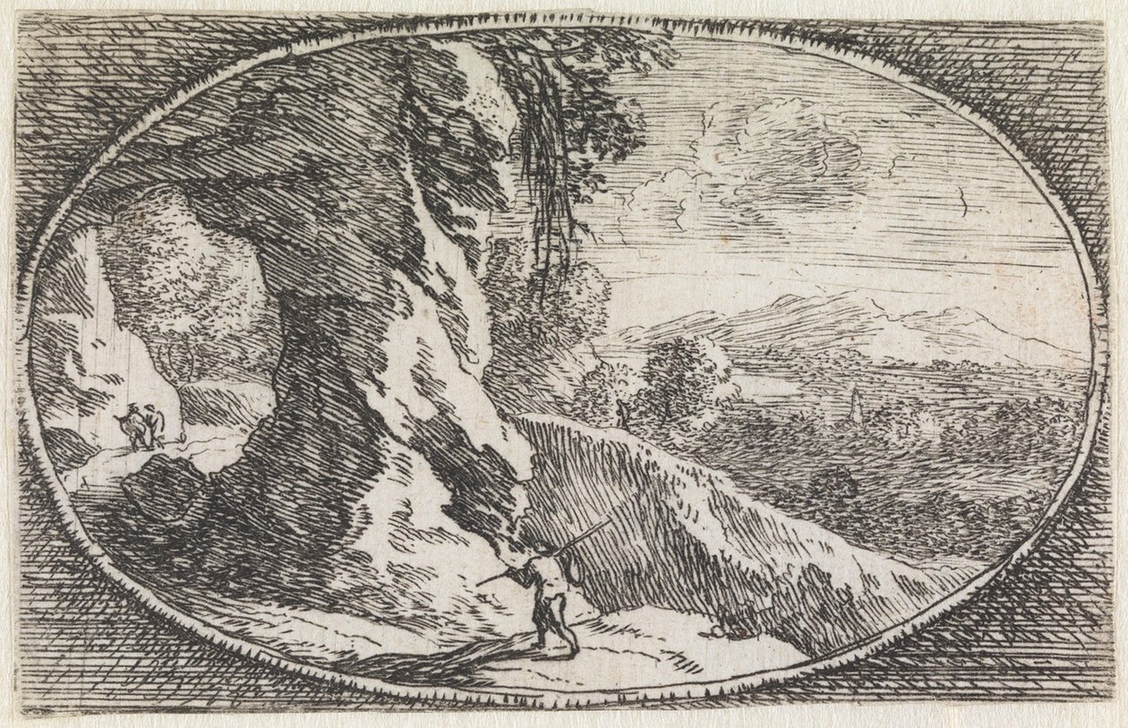 Landskap (nr. 9 fra serien: Variae campestrum fantasiae) av Herman van Swanevelt
