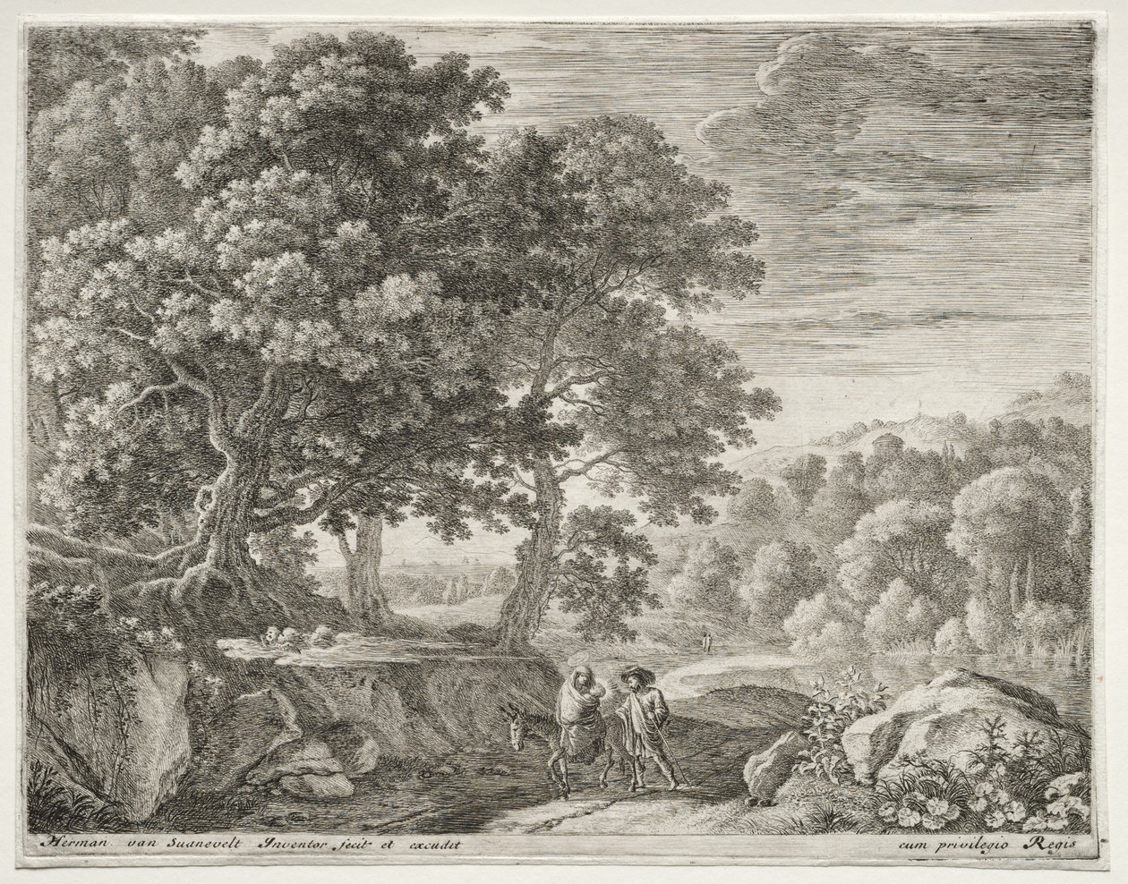 Flukten inn i Egypt, ca. 1652-1654. av Herman van Swanevelt