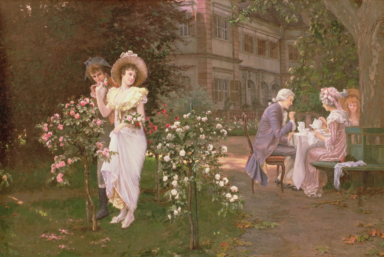 Teatime romantikk, 1800-tallet av Hermann Koch