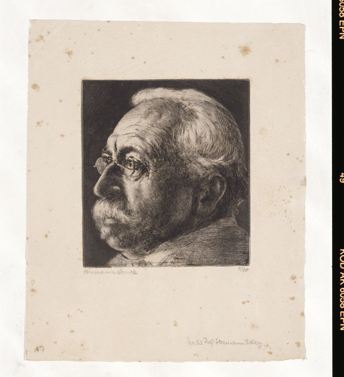 Portrett Hermann Cohen (1842-1918) av Hermann Struck