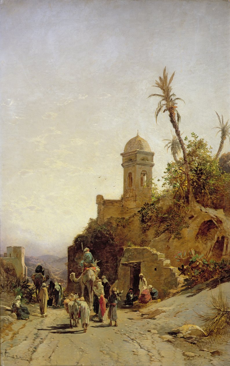 Den avgående karavanen, Bethanin, ca. 1880 av Hermann David Salomon Corrodi