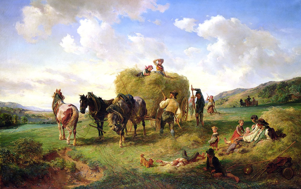 Høyhøsten, 1869 av Hermann Kauffmann