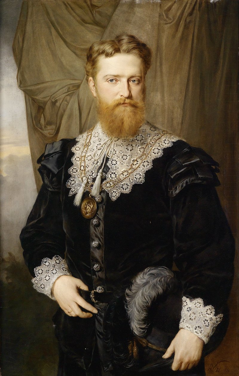 Portrett av Karl Lueger 1844-1910 i historisk drakt, 1876 av Hermann Nigg