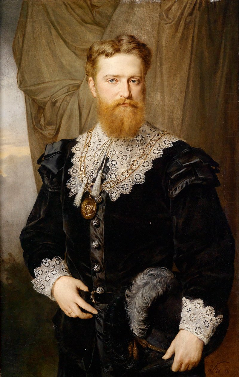 ""Portrett av den østerrikske politikeren Karl Lueger i historisk drakt"" (Portrett av Karl Lueger (1844-1910) i historisk drakt) Maleri av Hermann Nigg (1849-1928) av Hermann Nigg