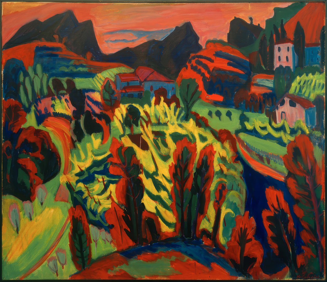 Ticino fjellandskap av Hermann Scherer