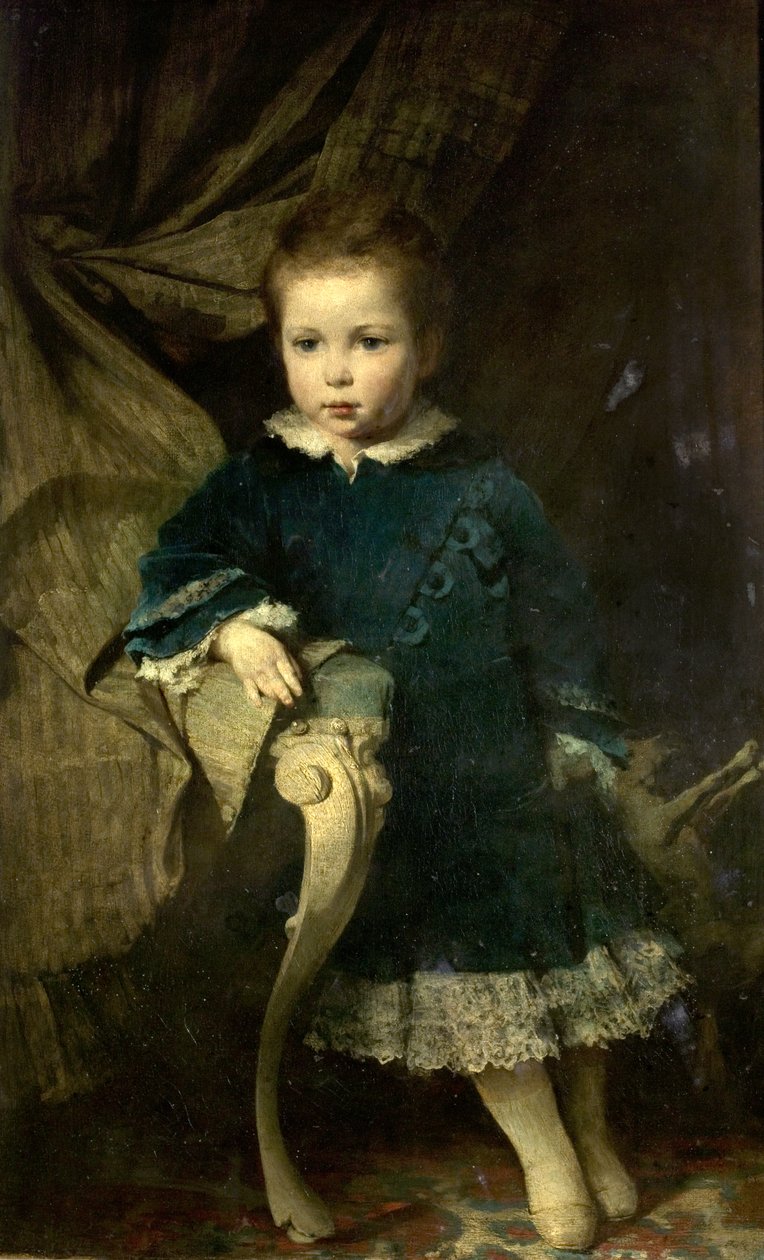 Portrett av et barn, 1874 av Hermann Schneider