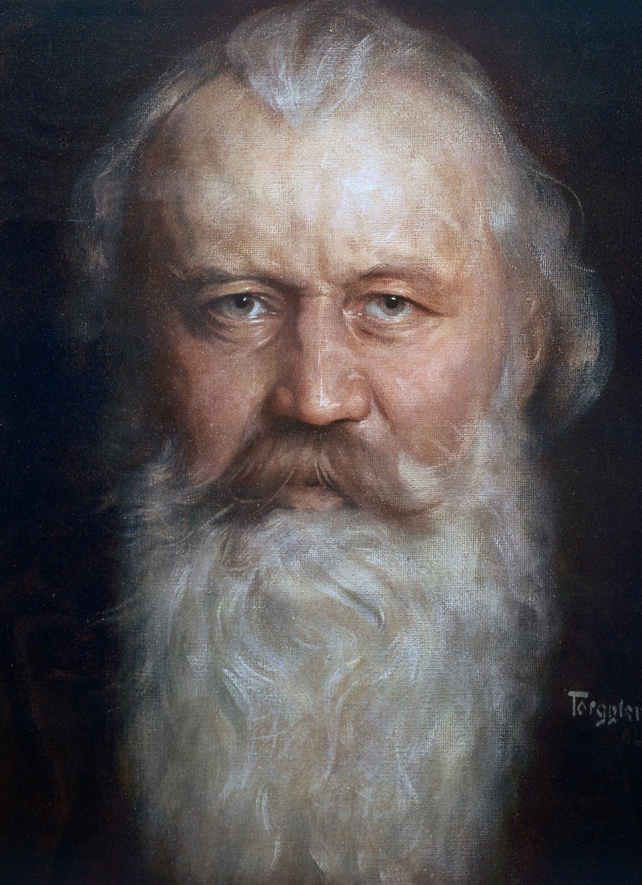 Portrett av Johannes Brahms (Hamburg av Hermann Torggler
