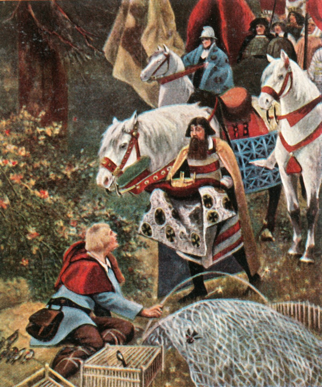 Henry the Fowler ble tilbudt kronen mens han fanget fugler, 1900, 1936. av Hermann Vogel