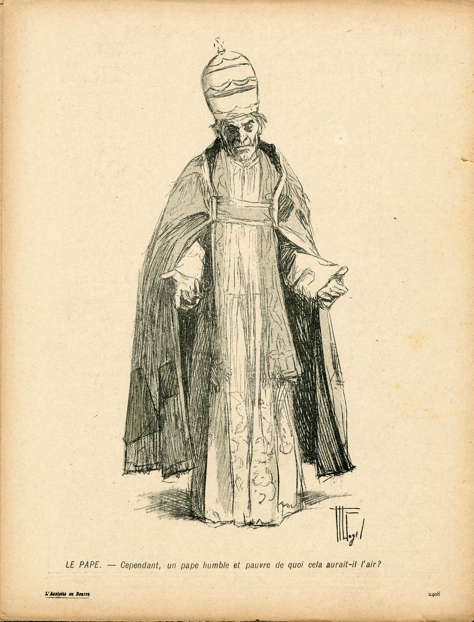 L'Plate au beurre, nummer 143, satirisk i B&W av Hermann Vogel