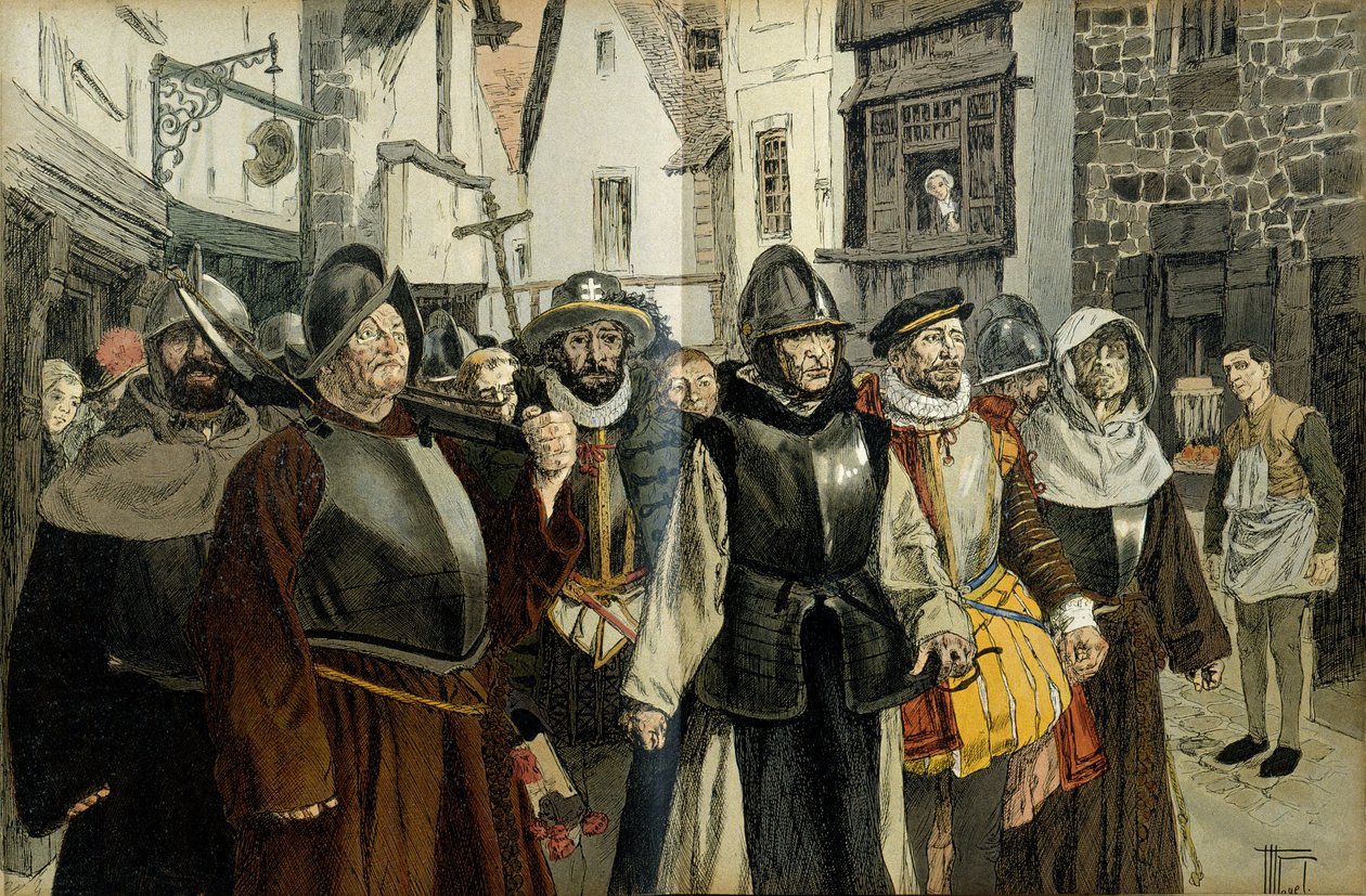 League prosesjon, i Paris av Hermann Vogel