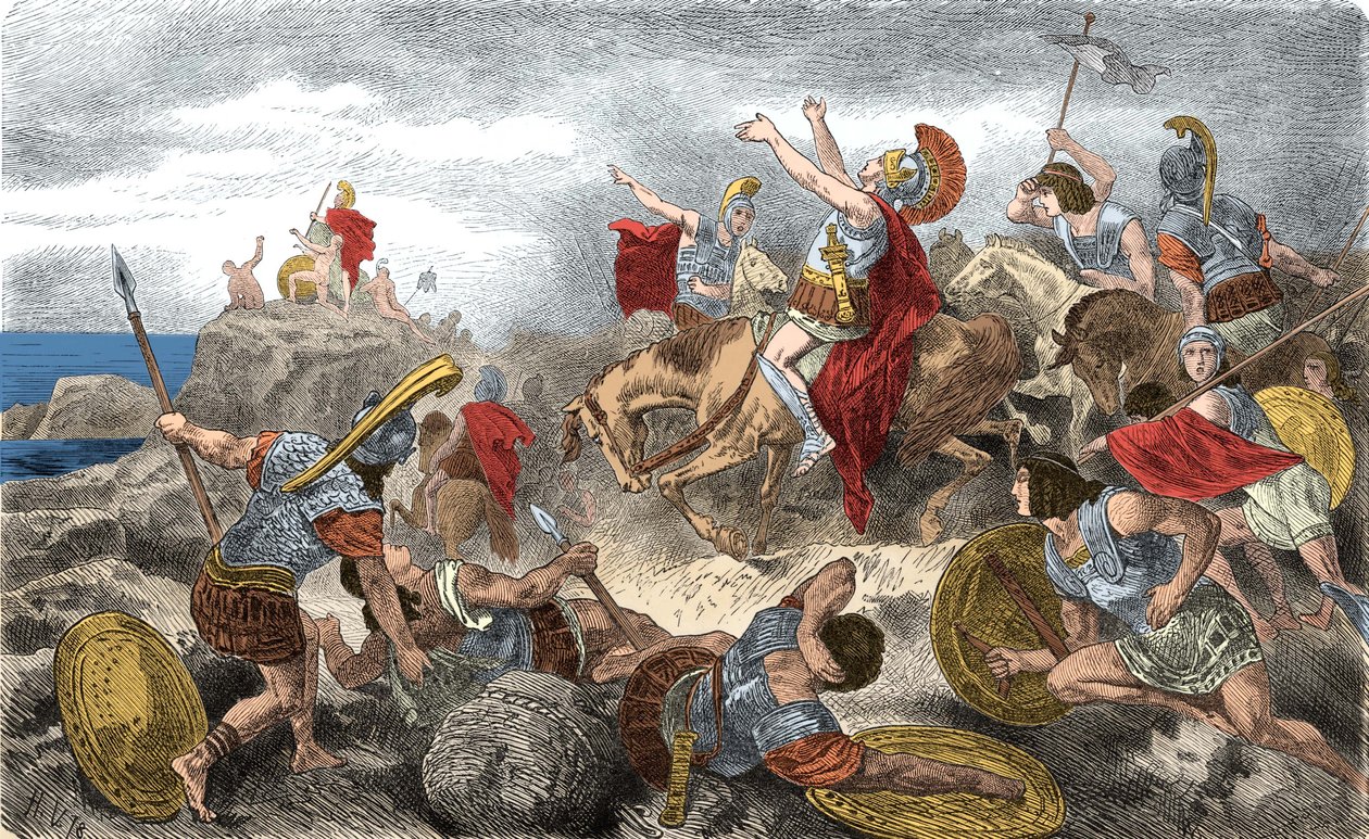 Xenophon trekker seg tilbake til Perisa av Hermann Vogel