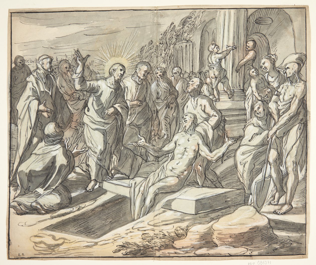 Oppreisningen av Lasarus. av Hermann Weyer