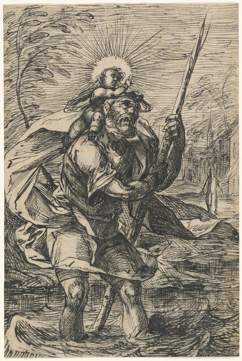 Saint Christopher (rekto) av Hermann Weyer