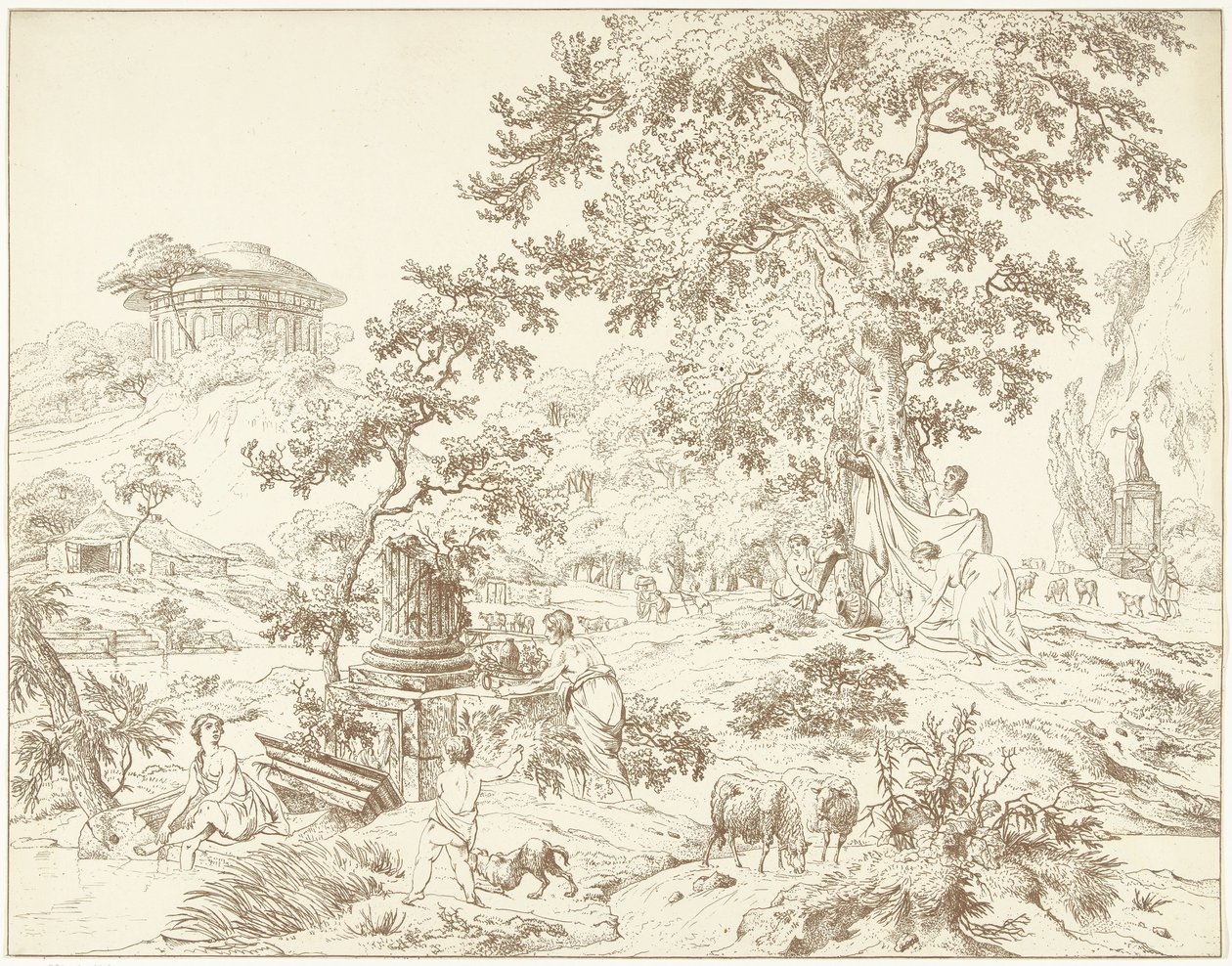 Arkadisch landschap met voetbadende vrouw   1330420   no       norwegian Successfully Translated  Original: Portrait of Sophie Louise of Württemberg-Stuttgart 1642-1702, Margravine of..., 1672. Translat: Portrait of Sophie Louise of Württemberg-Stuttgart 1 av Hermanus Fock