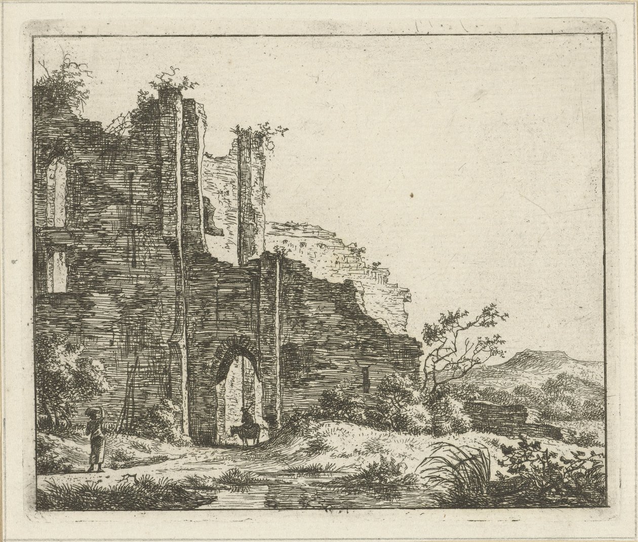 Landskap med ruin Seks landskap (serietittel) av Hermanus Fock