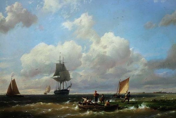 Utenfor Helvoetsluys, Isle of Voorne av Hermanus Koekkoek