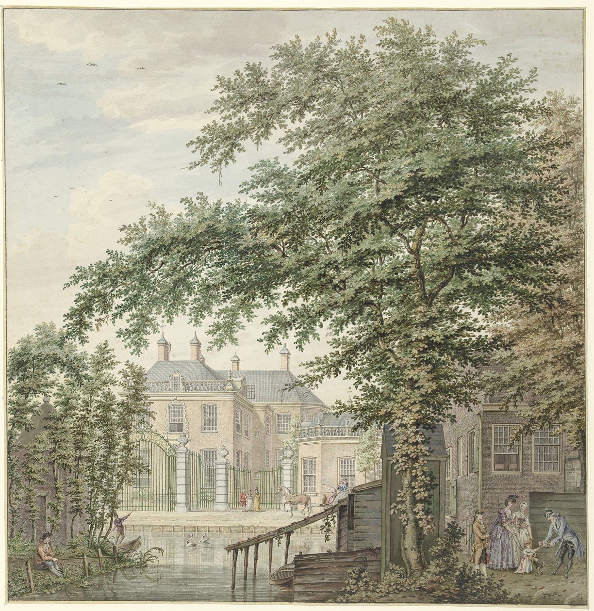 Utsikt over Luxembourg-huset ved Maarssen på Vecht Utsikt over Luxembourg-huset nær Maarssen aan de Vecht av Hermanus Petrus Schouten