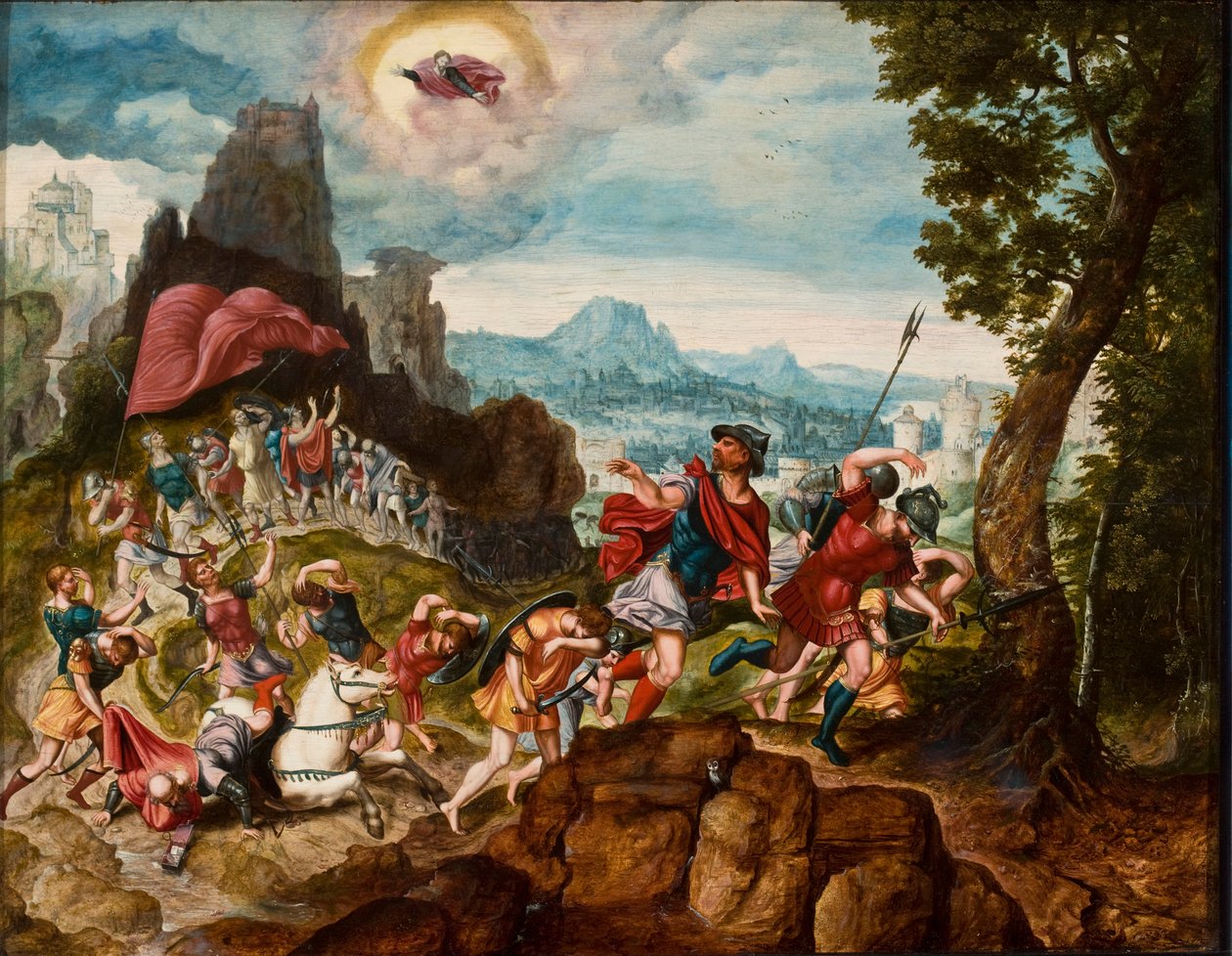 Landskap med Saulus omvendelse på veien til Damaskus, ca. 1545 av Herri met de Bles