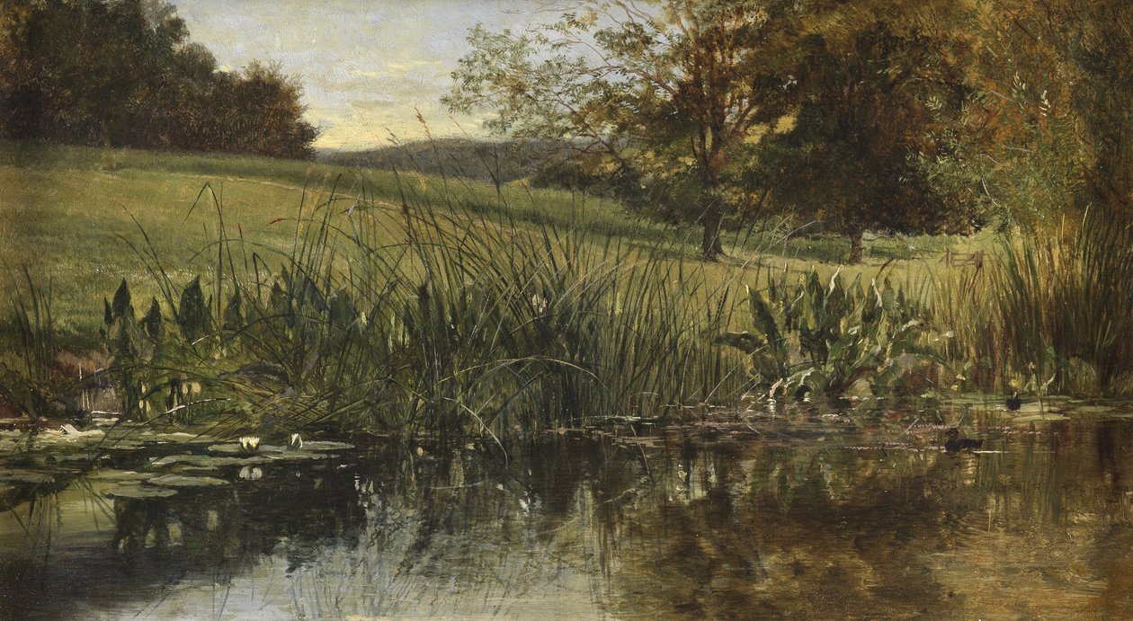 Ved elvebredden, 1869 av Heywood Hardy