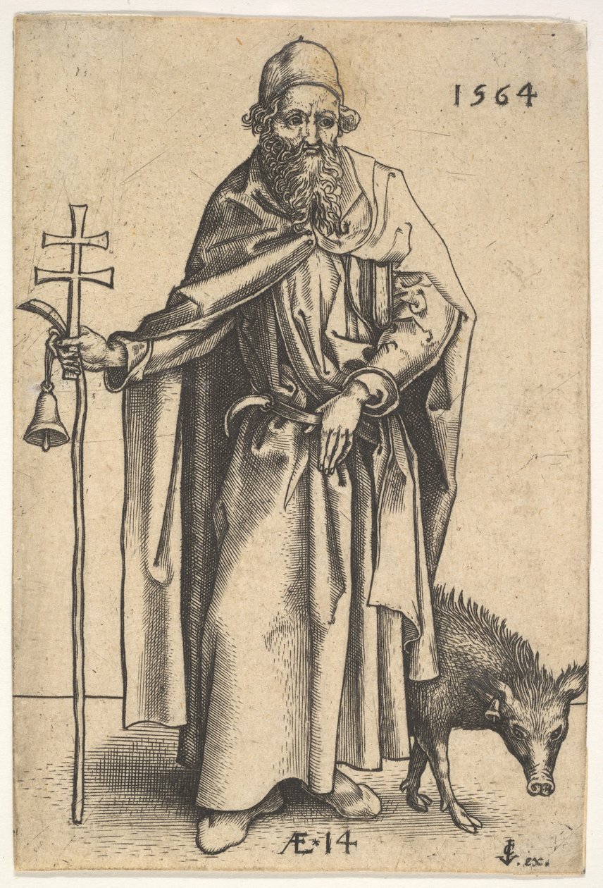 Saint Anthony, 1564 av Hieronymous Wierix